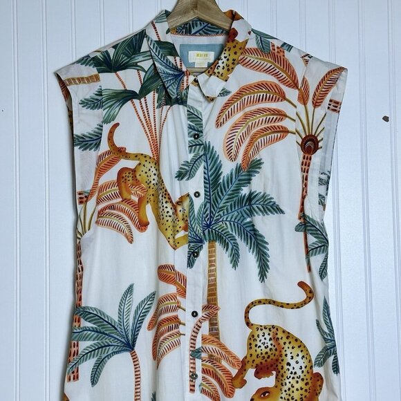 Maeve x Anthropologie The Lillian cap-sleeve button-front midi dress Medium - Picture 8 of 15